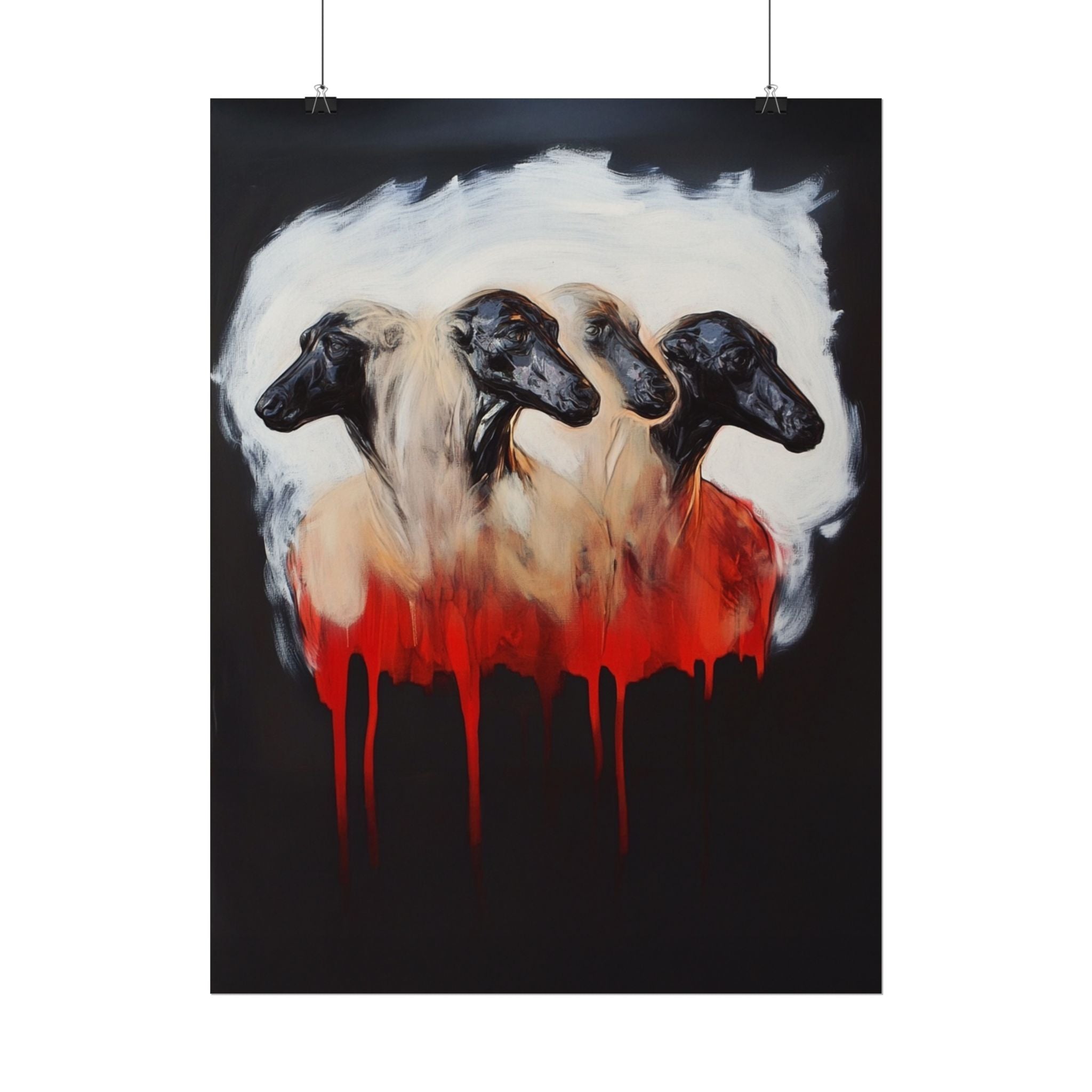 Send the Hounds Framed Vertical Poster