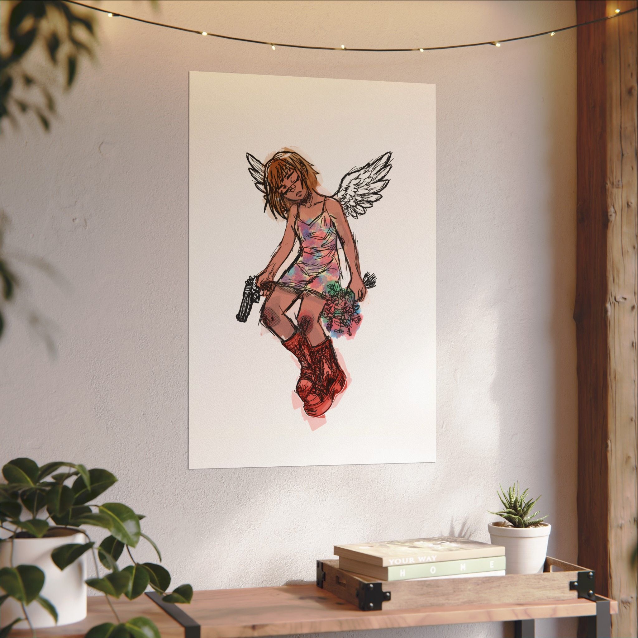 Tired Fighter Framed Vertical Poster