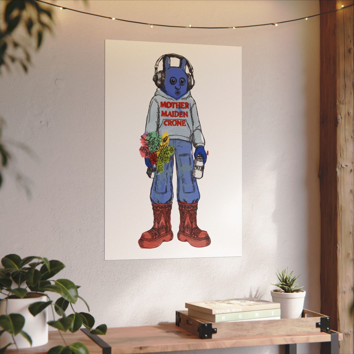 Melvin On His Day Off Framed Vertical Poster