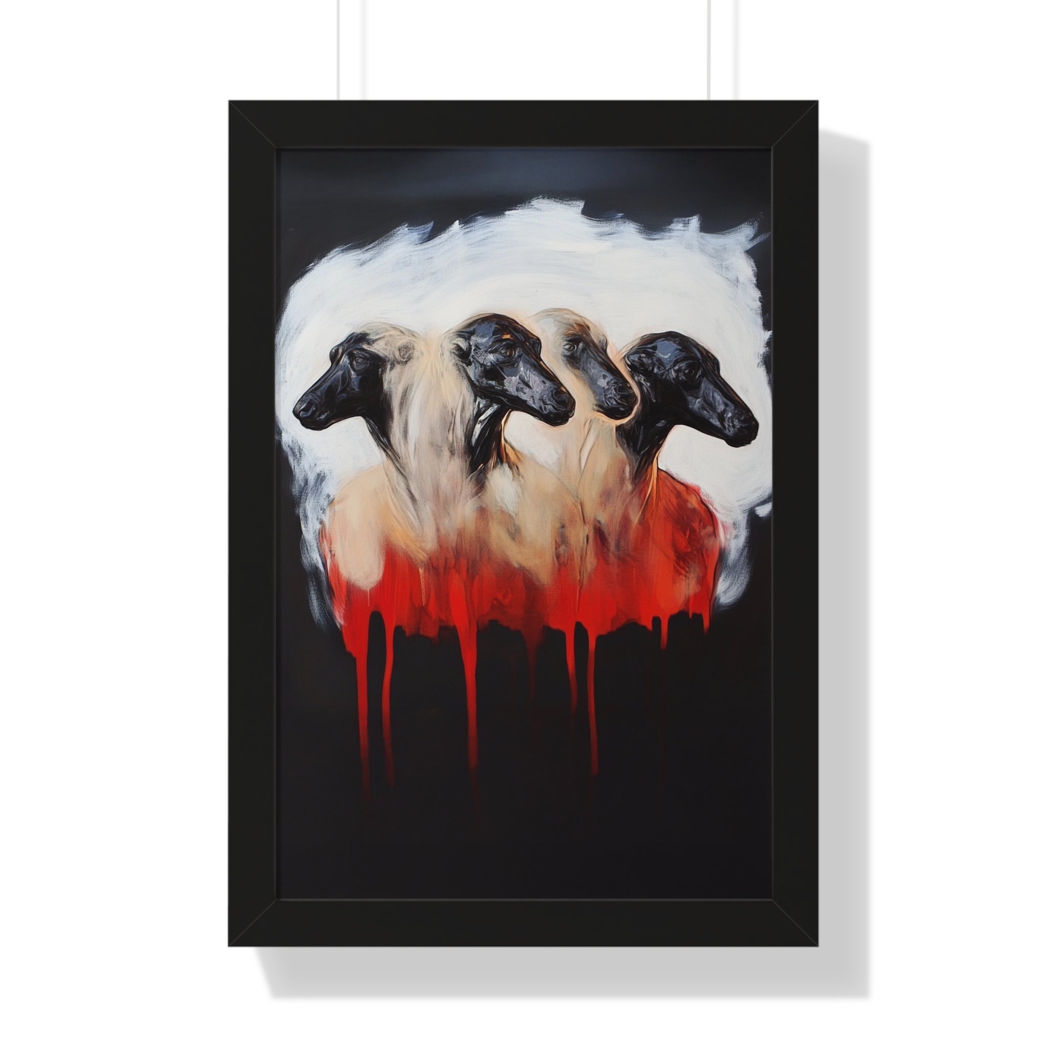 Send the Hounds Framed Vertical Poster